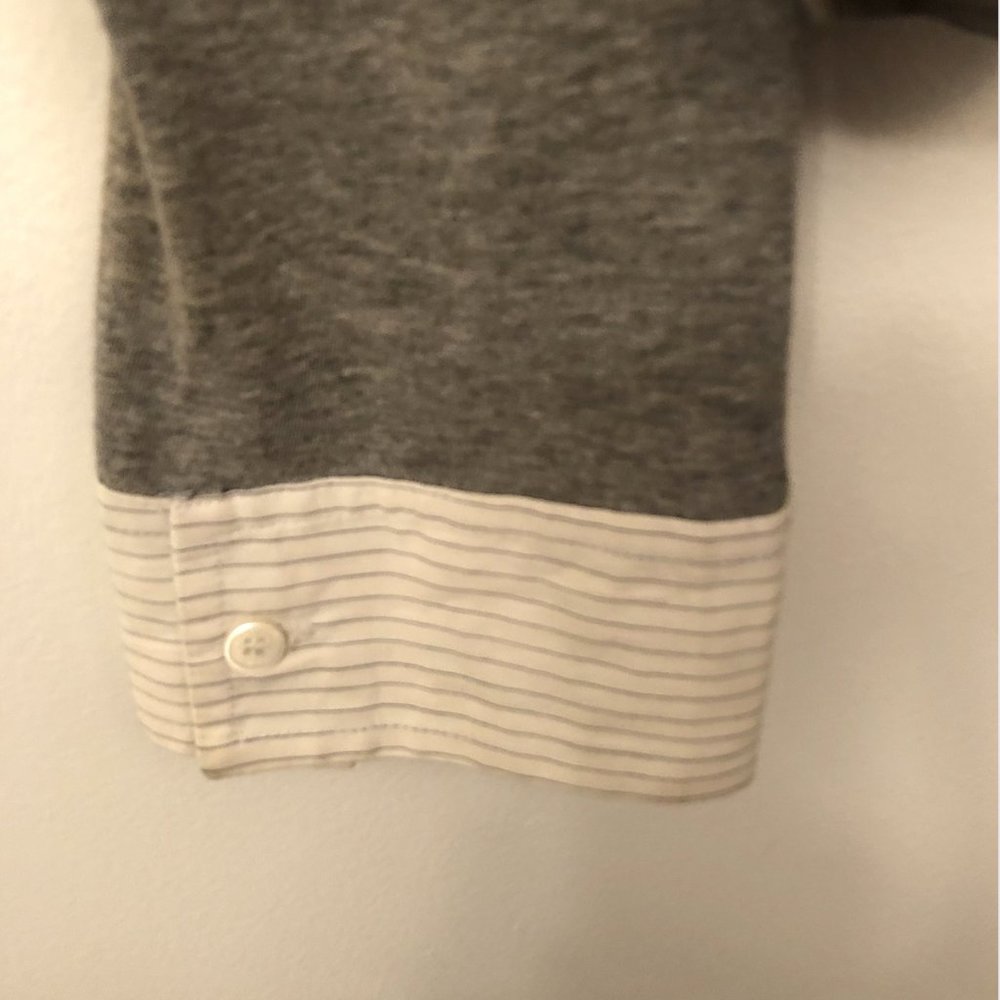 Burberry grey cotton shirt with pin strip cuffs - Picture 5 of 7